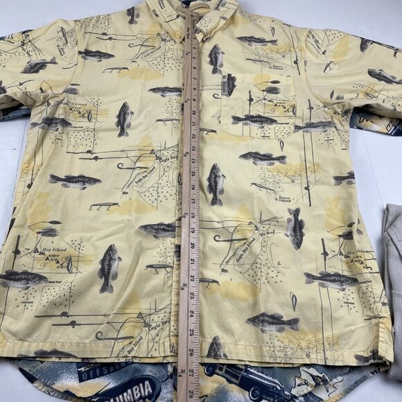 Columbia Button Up Shirt Men’s M Fish Pattern Short Sleeve Pocket Lot Of 3 - Picture 6 of 13